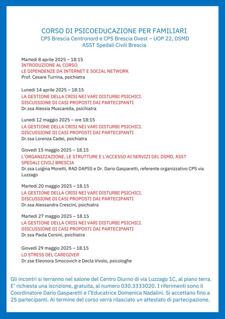 PSICOEDUCAZIONE 2025