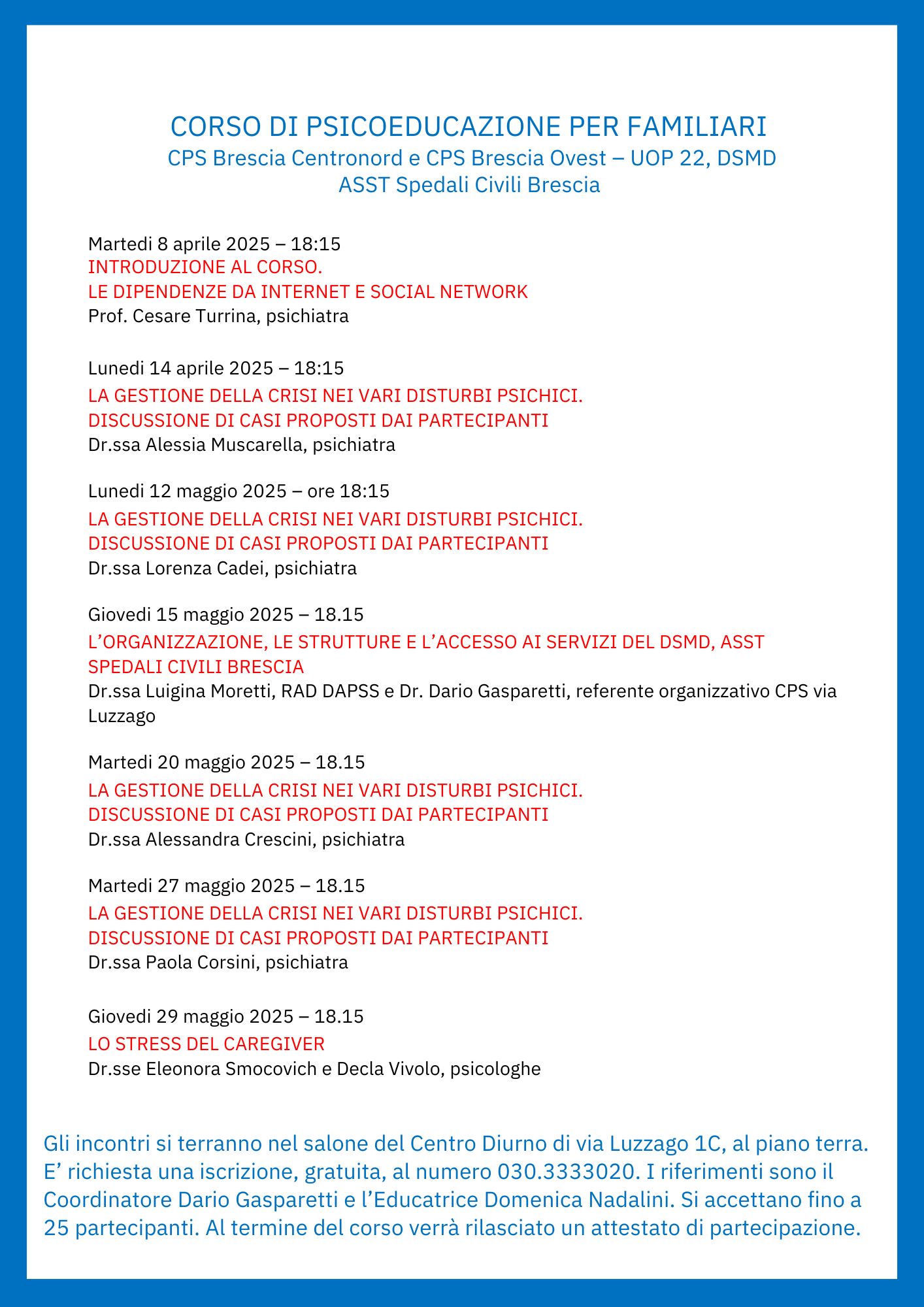 PSICOEDUCAZIONE 2025