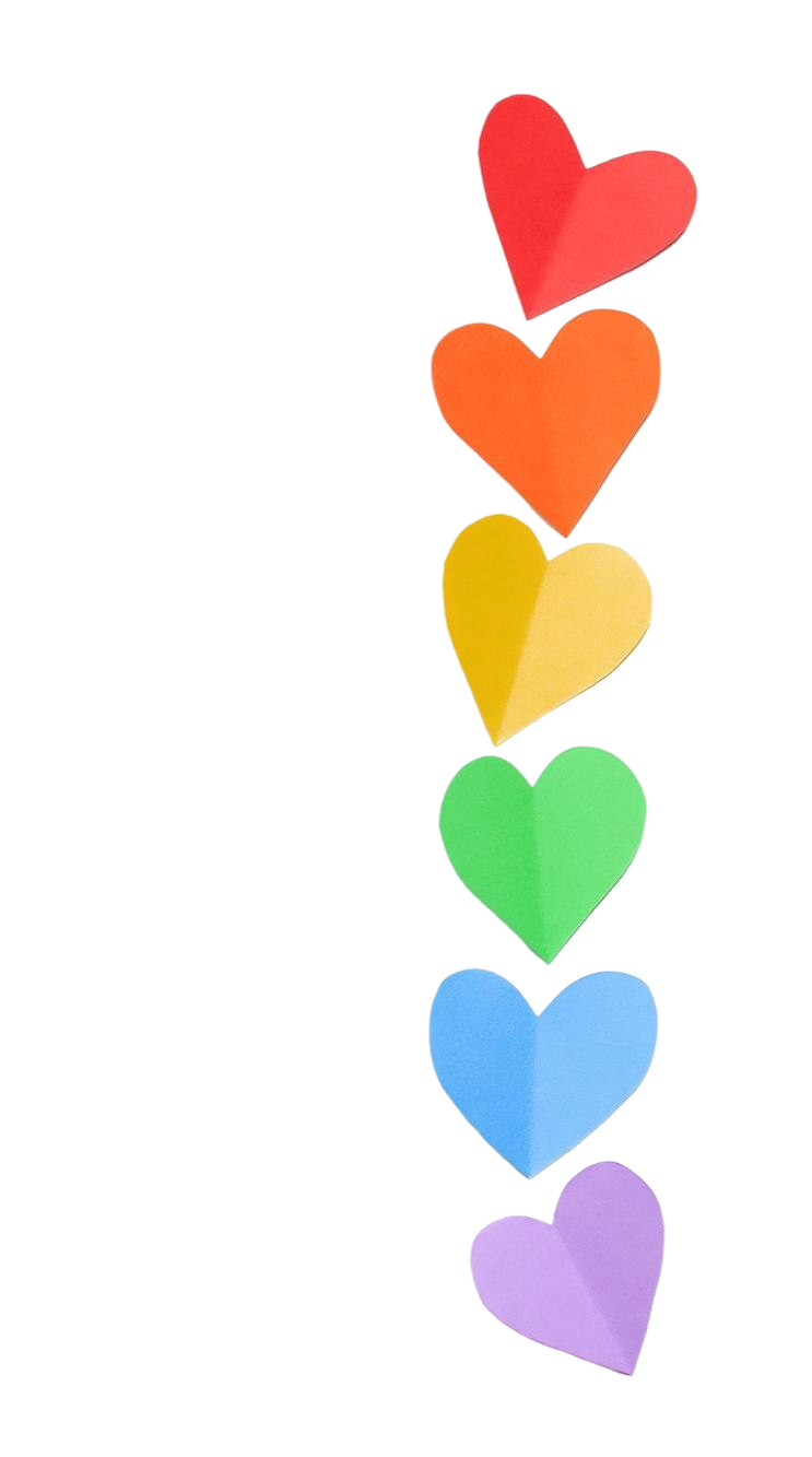 ringraziamenti, immagine simbolica cuori colorati di carta