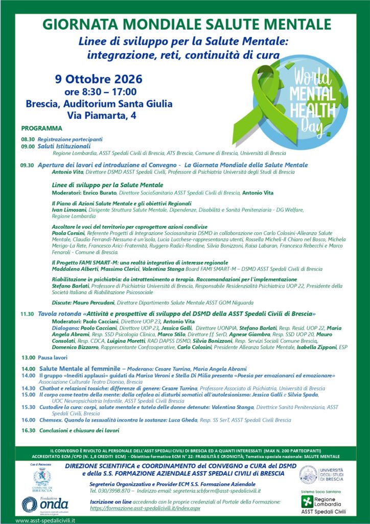 Programma Convegno Giornata Mondiale Salute Mentale 2026